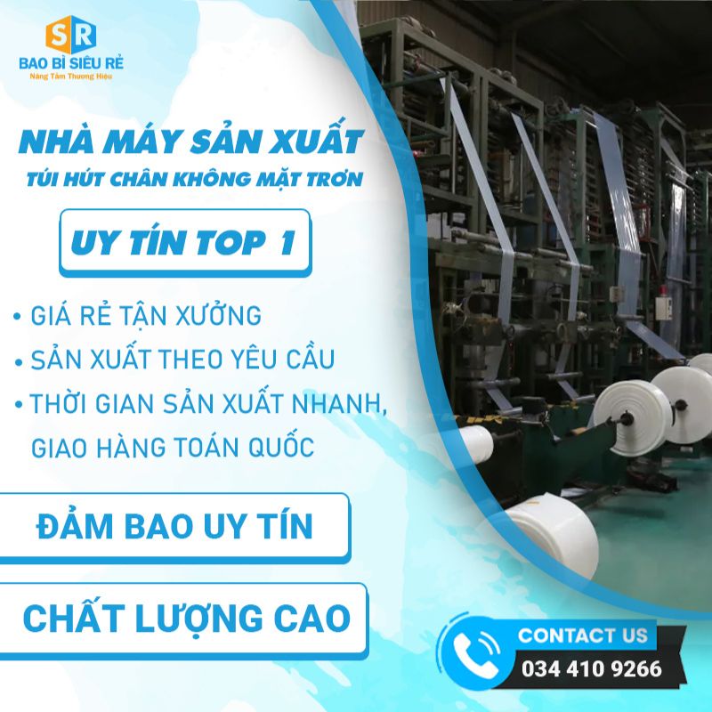 Xưởng sản xuất túi hút chân không 2 mặt trơn giá sỉ
