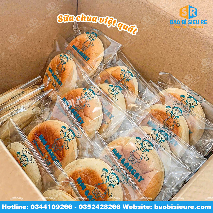 Túi opp bóng kinh đựng bánh tròn mini