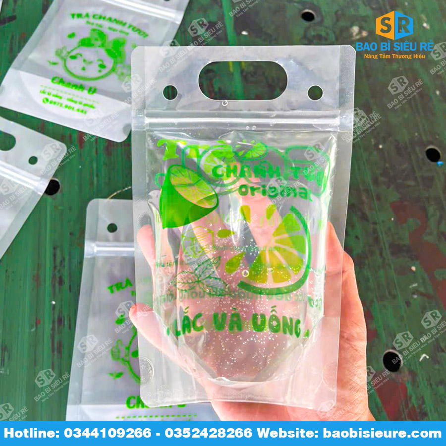 Túi zip đựng trà chanh in sẵn giá rẻ