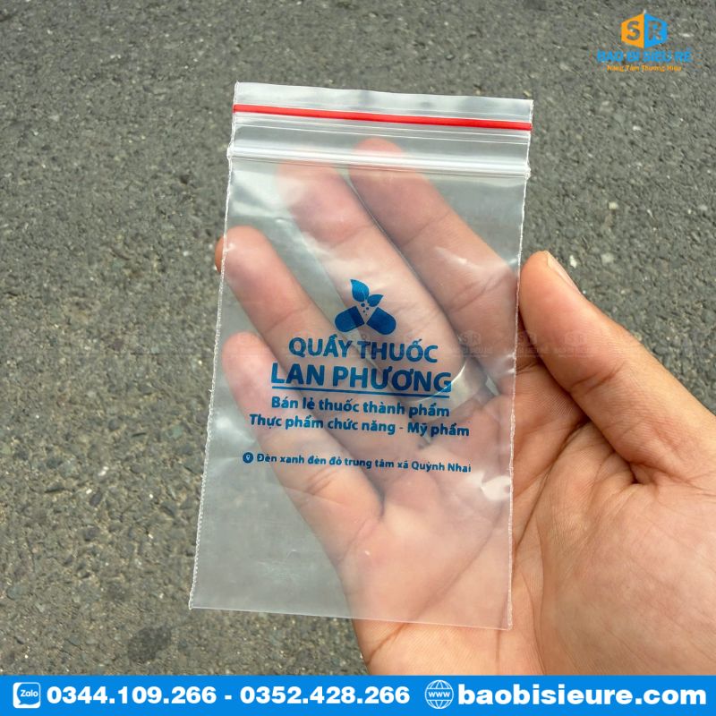 Túi zipper chỉ đỏ 2