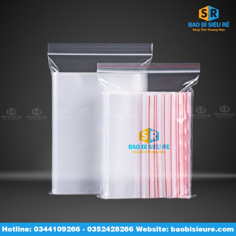 Túi zipper chỉ đỏ