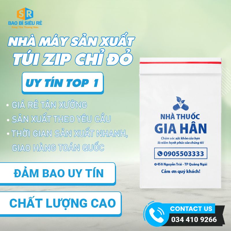 nhà máy sản xuất túi zip thuốc
