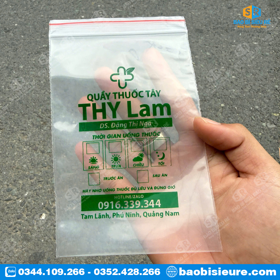 Túi zip đựng thuốc 3-6 liều