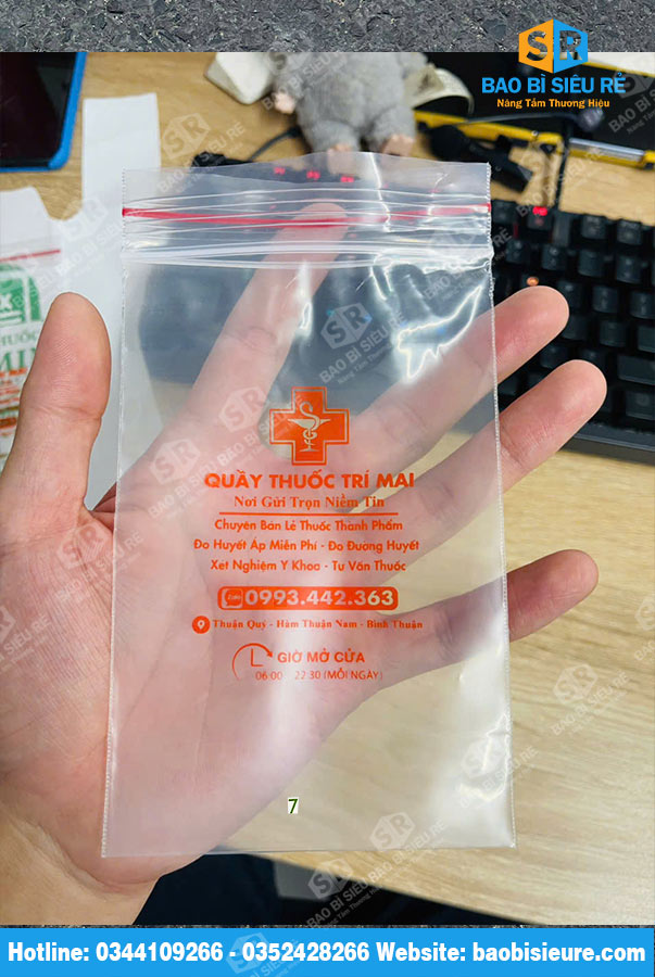 Túi zip đựng thuốc đựng vỉ thuốc